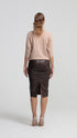 Vegan Leather Midi Skirt